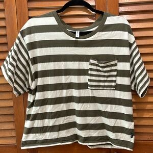 RVCA Striped Crop Shirt